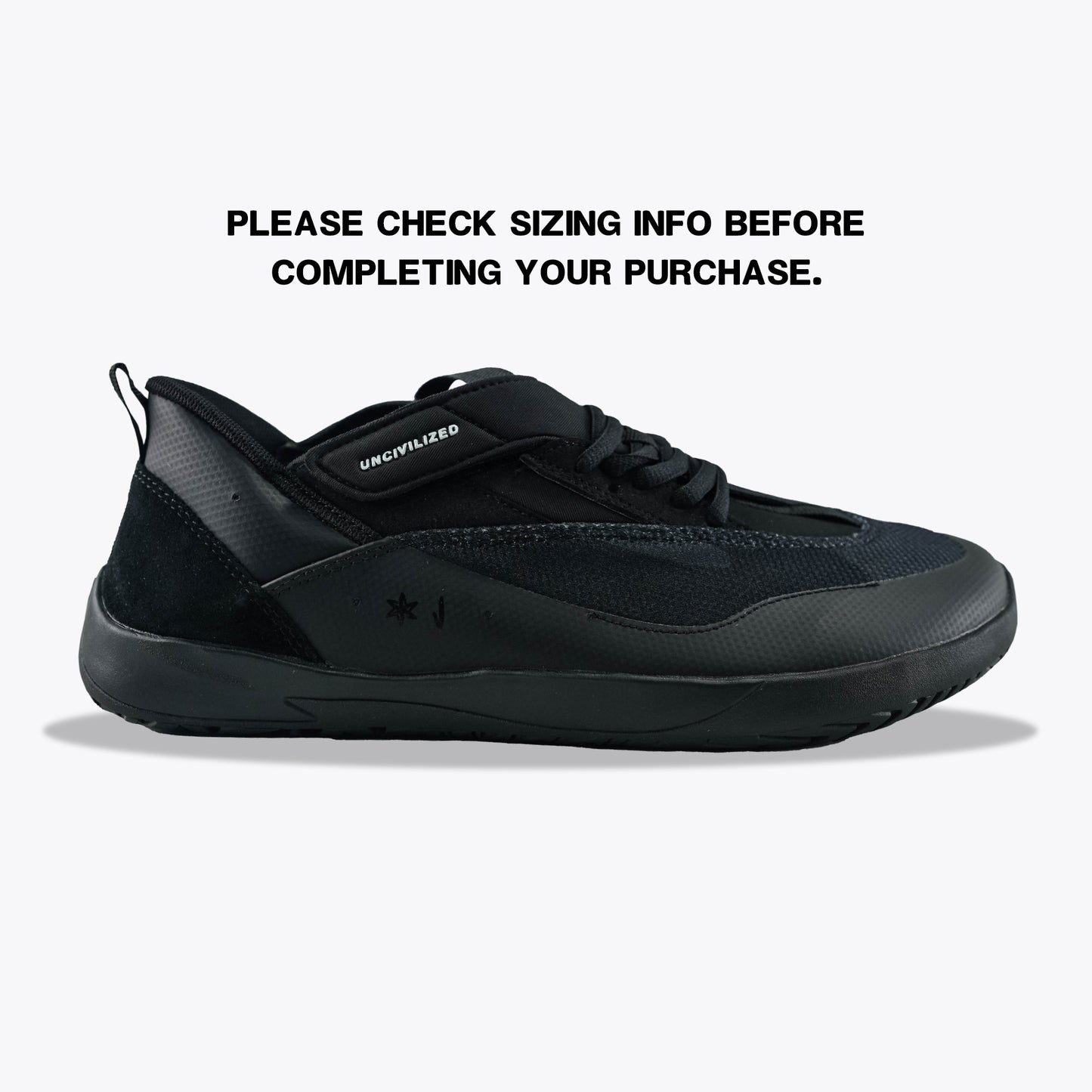 UNCIVILIZED SNEAKER 1.0 TRIPLE BLACK