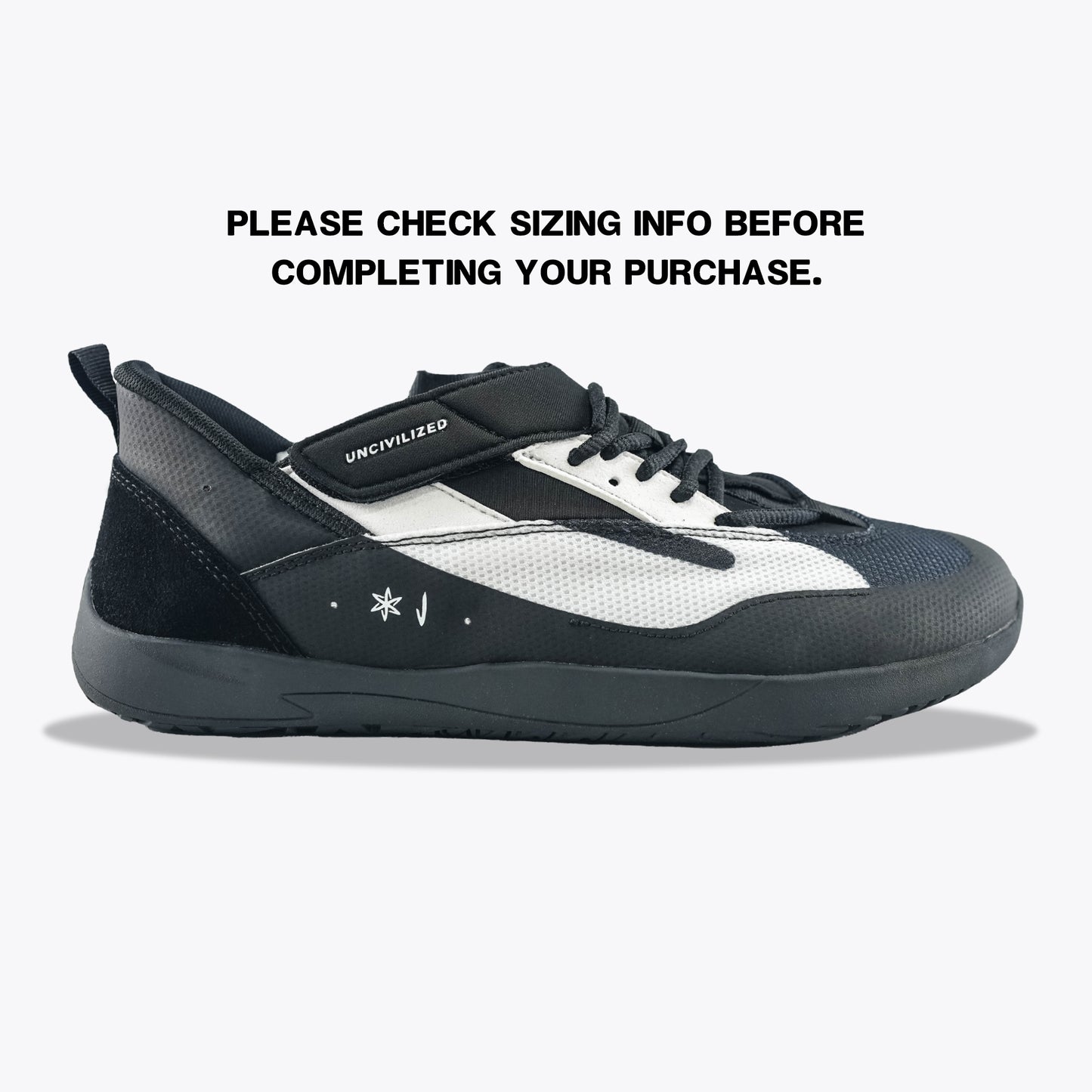 UNCIVILIZED SNEAKER 1.0 BLACK/WHITE